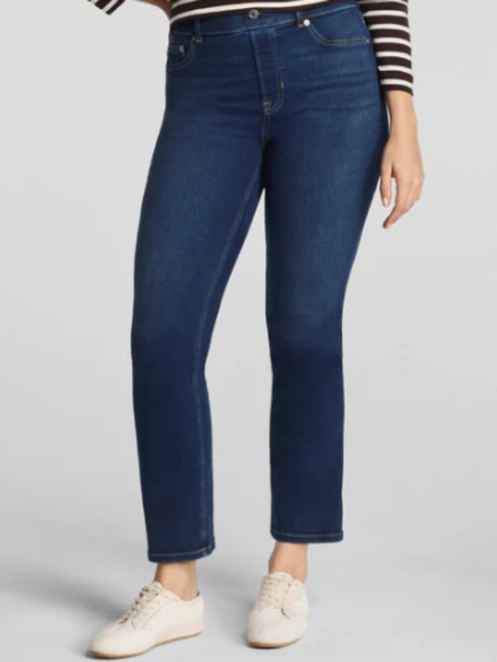 NWT SPANX Pull-On Kick Flare Jeans - Poseidon Blue - Size 1X Regular Inseam
